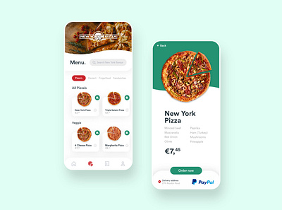 New York Pizza - Mobile App Concept app app mobile delivery food food app mobile mobile app new york pizza pizza ui ui design ui ux ux ux design web webdesign website