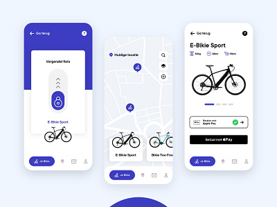 Bike Rental App - 'Bikie' app bike bike rental design mobile mobile app rent a bike ui ux web webdesign