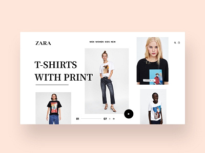 Zara website design