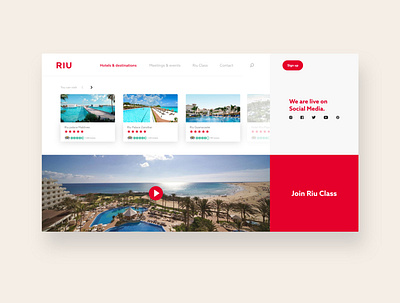 Riu Hotels Design design hotel infinite real estate resort resorts riu social summer trip ui uidesign uiux uiuxdesign ux ux ui ux design vacation web webdesign