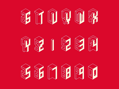 BOXY FONT 3d font type design typography