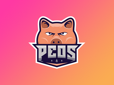 pEOS cryptocurrency e-sport logo adobe eospot flat illustrator logo szlanga vector