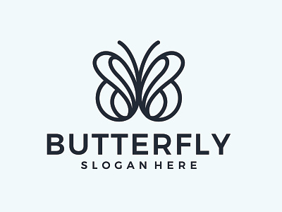 butterfly line branding desain line logo logo design logoinspiration simple vektor