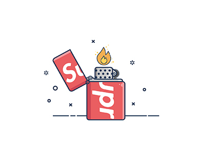 Supreme x Zippo Lighter by Canfeng Chen on Dribbble