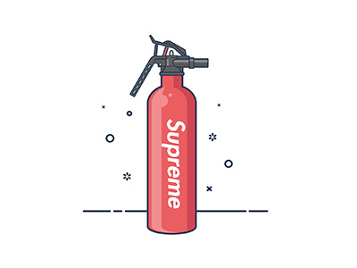 supreme extinguisher design icon supreme