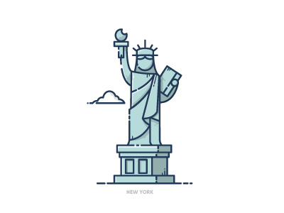 Statue of Liberty design graphic design icon icon design icondesign illustration illustrator logo newyork statue of liberty ui ux vector