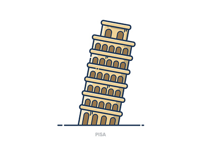 Pisa design graphic design graphicdesign icon icon design icondesign illustrator logo pisatower supreme ui ux