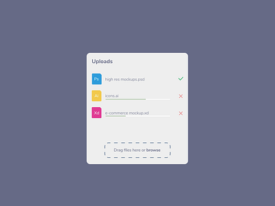 Upload File app daily 100 daily 100 challenge daily challange dailyui031 design file upload fileupload simple design ui upload uploader