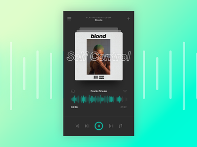 Music Player UI app clean concept dark gradient minimal music neon player stream ui ux