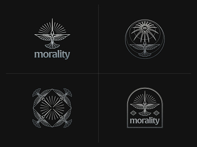 Morality badge badge design badge logo brand identity branding clothing brand hummingbird identitydesign illustration illustrator linework logo logo design logo lockup logomark logos logoset