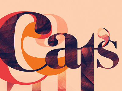 Cat's Verse - playing with type cat color illustration logo palette poster typography