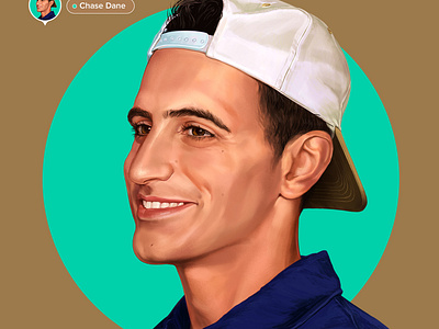 Portraits for onborading screens - Chase Dane color digital faces illustration illustrator people portrait retro ui wflemming