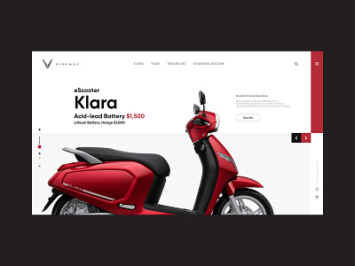 Web | Vinfast Klara™ concept design escooter klara ui ux vinfast web website