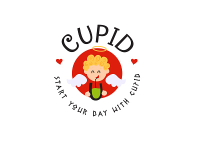 Logo | Cupid branding concept cupid design designer drink illustration juices logo smoothies