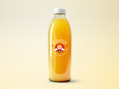 Bottle | Cupid Juices & Smoothies bottle branding concept cupid design designer juice logo panda smoothie