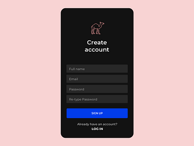 Sign Up account app create account dailyui dailyuichallenge ios login register sign in signup ui ux