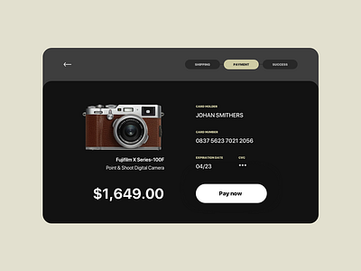 Credit Card Checkout check out checkout clean credit card checkout credit card payment creditcard dailyui dailyuichallenge dark mode desktop payment ux uxui