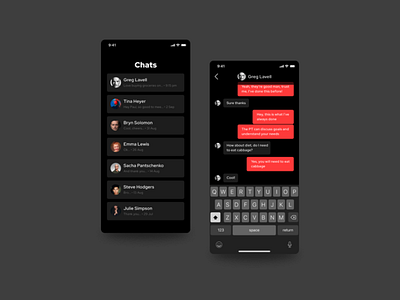 Direct Messaging 013 013 direct messaging chat daily ui challenge dailyui dailyuichallenge messsaging mobile ui