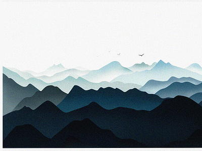 Mountain range illustration 插图 设计