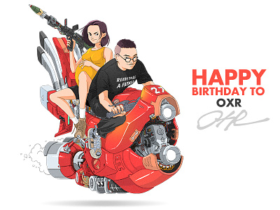 oxr birthday illustration