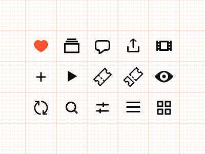 Kinopoisk Personality Page Icons Set