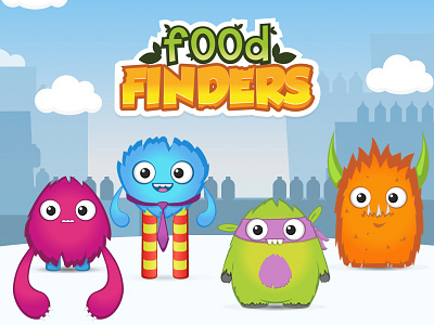 Food Finders app illustration ux