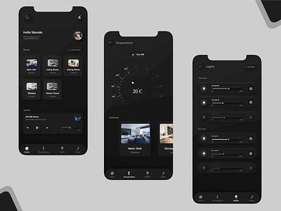 IoT Smart Home adobe xd internetofthings iot minimalist mobile ui neomorphism uidesign uiuxdesign uxdesign