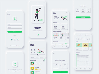 FDfit Dribbble Post adobe xd diet app fitness app mobile ui mobile ui design neomorphism tracking app ui ui ux workout app