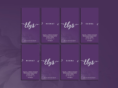 Business card concept for Elys Boutique best branding business card design business cards businesscard creative creative design design fashion identity logo purple symbol