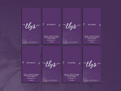 Business card concept for Elys Boutique