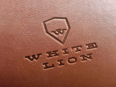 White Lion logo bags brand branding fashion identity leather logo