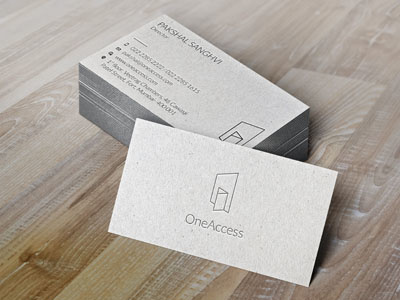 OneAccess Logo access branding business card consultancy identity line logo look one window real estate