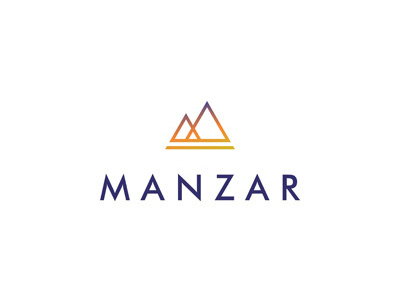 Logo for Manzar a holiday home in Mountain Valley awesome beauty best brand branding creative design hospitality identity india logo monogram mount mountain river simple valley view vista