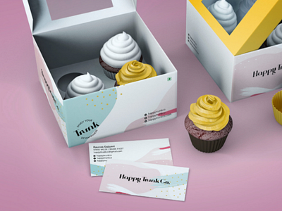 Branding & Packaging for a patisserie brand- HAPPY TRUNK CO. bakery bakery logo best brand branding cake cake logo cake shop creative design fun identity india logo memphis mumbai