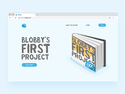 Blobby's Website blob book design illustration ui web design website