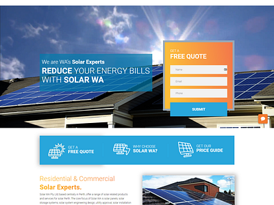 Solar Power Company Web Design Rebuild design web