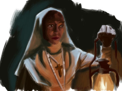 Color Study: The Nun art color study digital paint horror movies illustration