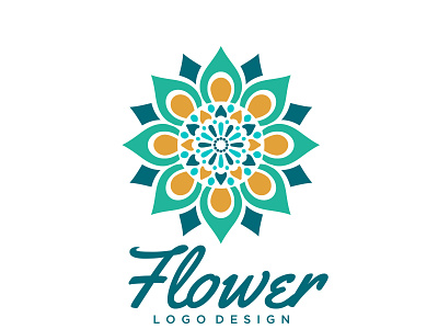 Traditional Asian Colorful Floral Pattern Logo design