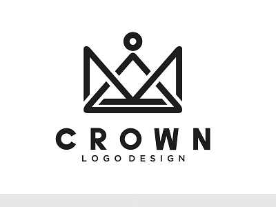 Line Art Crown / Royal logo design abstract antique black classic clever crown decoration design dynasty elegance elegant emblem emperor flat heraldic heraldry icon imperial jewelry king god