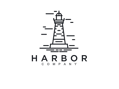 Harbor Company 1 art badge beacon beam building business contour design element graphic guide house icon illustration isolated label light lighthouse line logo