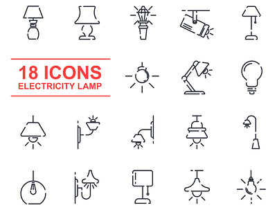 lamp set icon template antique bonfire candelabrum candle ceiling lamp cfl bulb chandelier collection electric electrical electricity energy equipment fireplace flashlight floor lamp halogen home icon illumination