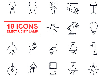 lamp set icon template