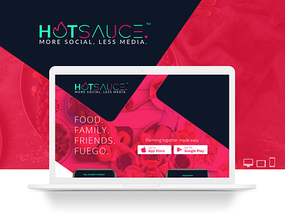 Hot Sauce- More Social Less Media. application design business business website clean app design diet food app graphicsdesign illustration ui ux design uidesign