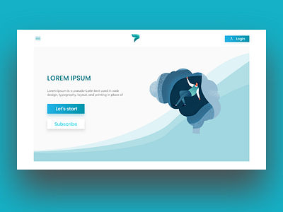 ThoughtFlow Landing Page Concept design illustration landing page uiux web website