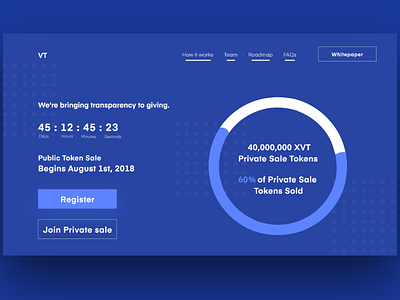 Upcoming ICO Landing Page