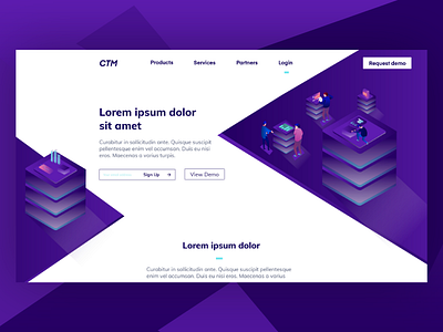 Cap Table Management Landing Page illustration site start up typography ui ux web