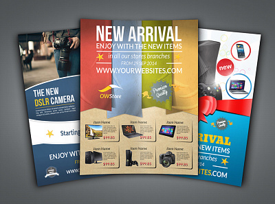 New Arrival Flyer Bundle Template catalog commerce deal design discount electronic flyer goods home home leaflet items market market flyer new item newborn price promotion promotion poster sale seasons