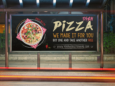 Pizza Restaurant Billboard Template