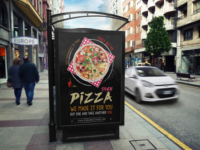 Pizza Restaurant Poster Template