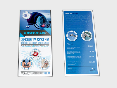 Security System Flyer DL Size Template bodyguard burglary car cars emergency fire free services gas gold guard healthcare help importance insurance leaflet money police policy professional reliability